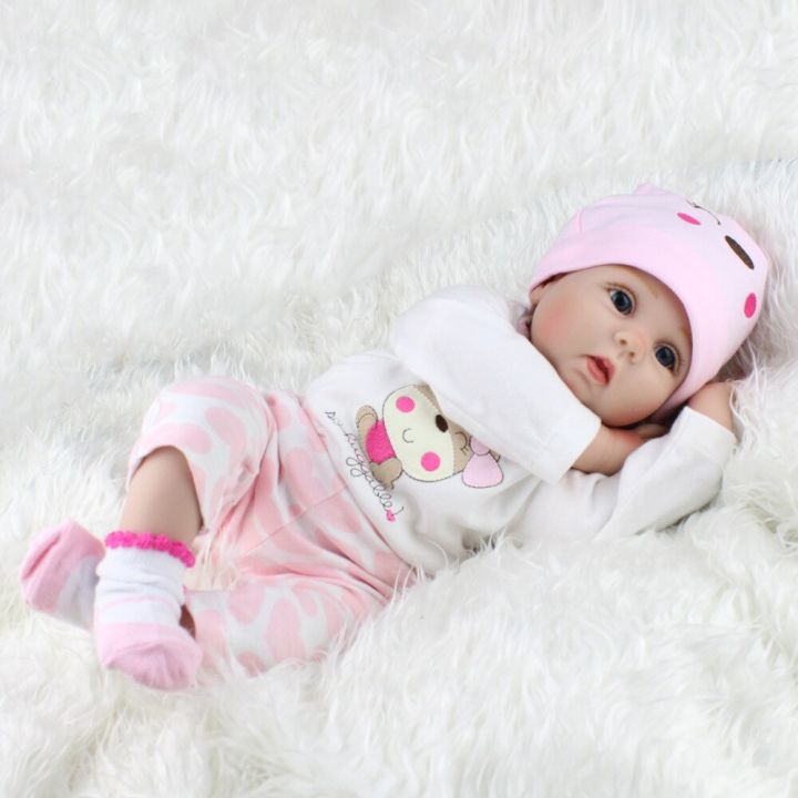 ตุ๊กตาผ้าซิลิโคนผ้าขนแกะตุ๊กตา-reborn-ที่สมจริง45-55ซม-เต็มรูปแบบช่วยให้เกิดใหม่ได้เด็กผู้หญิงที่มีจุกนมปลอม