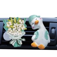 【CC】◄✢  Car Air Freshener Vent Bouquet With Aromatherapy Tablet Wry Necked Interior Scent Diffuser