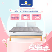 Topper Deluxe Màu Xám Edena Làm Mềm Nệm, Bảo Vệ Nệm