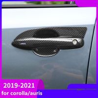 คาร์บอนไฟเบอร์ Chrome จับสำหรับ Toyota Corolla Auris E210 2019 2020 2021รถอุปกรณ์เสริม StickersAuto จัดแต่งทรงผม Handle