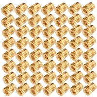 ┋✤❦ Brass Nuts Embedment Nut Threaded Heat Set Thread Brass Knurled Nuts for Printing 3D and Projects ( 100pcs )