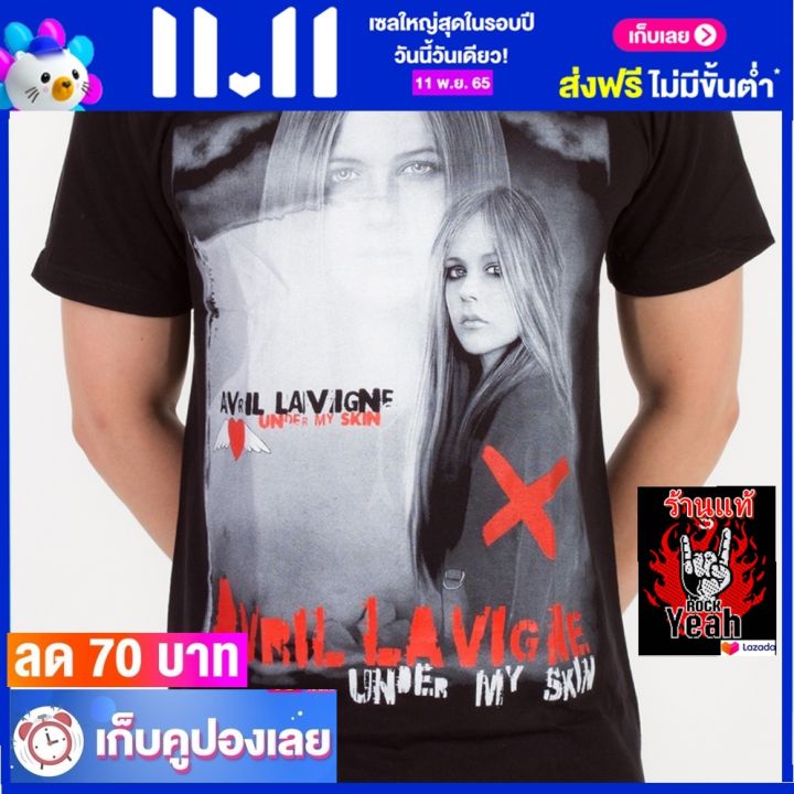 เสื้อวง-avril-lavigne-เสื้อวินเทจ-ผ้าร้อยแท้-แอวริล-ลาวีน-ไซส์ยุโรป-rdm428