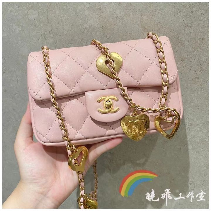 กระเป๋า-chanel-คลาสสิก-สายหัวใจ-กระเป๋าถือ-กระเป๋าสะพาน-พร้อมกล่อง-ใบเสร็จ-กระเป๋าสะพานข้ามผู้หญิง-กระเป๋าแฟชั่น2023