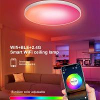 RGB LED Smart Ceiling Light Dimmable Smart Home Lighing WiFi App Voice Control Ultrathin Ceiling Lamp For Living Room Kitchen