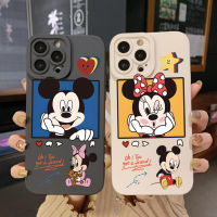 สำหรับ Infinix Note 12 G96ขายดี20S 12i 10S 11S 10i สมาร์ท6 HD X6511 X657B X6512 Mickey Minnie ขอบสี่เหลี่ยมเคสป้องกันเลนส์เต็ม