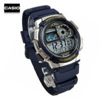 Velshop นาฬิกาข้อมือผู้ชายคาซิโอ Casio Digital ระบบดิจิตอล สายเรซิน สีน้ำเงิน รุ่น AE-1000W-2AVDF, AE-1000W-2A, AE-1000W