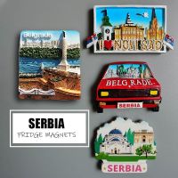 ❅﹊ Serbia fridge magnets Belgrade tourism memorial crafts painted magnet refrigerator magnets