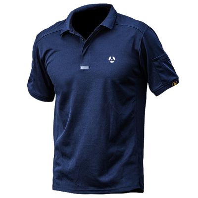 Original Archon lapel quick-drying t-shirt mens quick-drying short-sleeved loose spring and autumn Paul shirt outdoor sports tactical POLO shirt