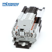 10Pcs PT 4-HESILED Push-In Terminal Block พร้อมฟิวส์ LED 24V220V 4mm ² สาย PT4-HESILED Mount บน Din Rail Electric Connector