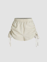 Cider Drawstring Wide Leg Shorts