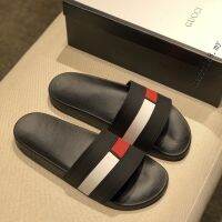 [COD]GUCCIS ผู้ชายผู้หญิงหนังสไลด์รองเท้าแตะรองเท้าชายหาด Size36-46 M202 Christmas Gift