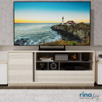 RINA HEY THE LINE/160 ชั้นวางทีวี ชั้นวาง โต๊ะวางทีวี ตู้วางทีวี TV stand W160 x D40 x H65 cm - สี ธรรมชาติ/เทา