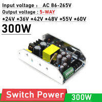 300W AC-DC 5WAY เครื่องขยายเสียงดิจิตอลการสลับแหล่งจ่ายไฟ110V 220V ถึง ± 24V 36V 42V 48V 55V 60V 12V 15V บวก Negative