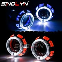 Sinolyn 2นิ้ว LED Angel Eyes Bi Xenon สำหรับไฟหน้า H4 H7รถ H1โปรเจคเตอร์ Running Light สำหรับรถยนต์รถจักรยานยนต์อุปกรณ์เสริม