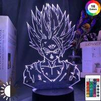 【❉HOT SALE❉】 yisiguyi0 3d โคมไฟดราก้อนบอล Z Gohan รูปตกแต่งห้องนอนเด็ก Nightlight Cool เด็กอะนิเมะ Gadget ไฟ Led กลางคืน Light ดราก้อนบอล