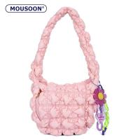 ✑☃ SFgbdszfbqa MOUSOON soft bag กระเป๋าใต้วงแขน นักเรียน แฟชั่นพับได้ เวอร์ชั่นเกาหลี กระเป๋าขนมจีบไหล่ลง มีจี้