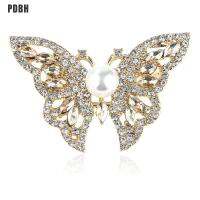 [PDBH Fashion Store] Rhinestone Butterfly Brooches Women Elegant Crystal Insect Brooch Pins Gift