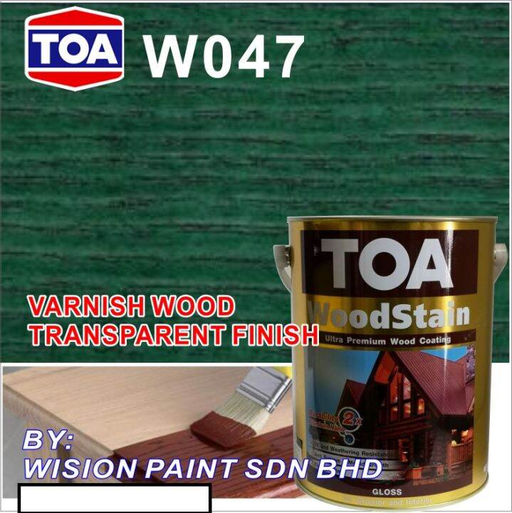 WOODSTAIN 5L W047 • TOA • Ultra Premium Wood Coating • Gloss Finish
