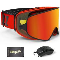 COPOZZ Magnetic 2 in 1 Ski Goggles with Case 2 Lenses for Night Skiing Ski Mask Anti-fog UV400 Snowboard Goggles for Men &amp; Wome