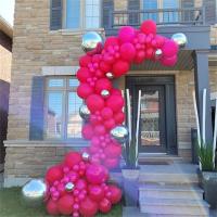 110pcs/Lot Rose Red Latex Balloons Big Silver Light Board 4D Ball For Wedding Birthday Babyshower Party Decoration Supplies Balloons