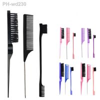 3PCS Hair Brush SetHair Styling Comb Including Dual Sided Edge Brush Rat Tail Comb and Teasing Comb for Women Girl Barber