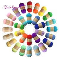 【CW】✤❍♂  BRISTLEGRASS Crochet Wool Yarn 50g Pom-poms Cotton Hand Knitting Threads Baby Sweater Scarf Fabric Needlework