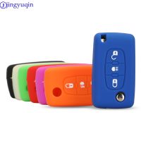 ❒ jingyuqin Remote key Case For Peugeot 207 307 308 407 607 807 For Citroen C2 C3 C4 C5 C6 Flip Folding Car Key shell