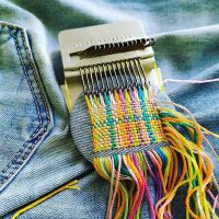 ✺⊕☈ Speedweve Style Darning Loom Small Weaving Loom for Visible Mending Jeans Weave Tool for DIY Artful Patterns Repair Fabrics