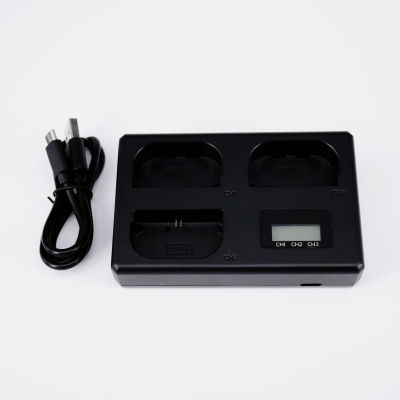LCD Triple Charger USB Charging for Canon LP-E6