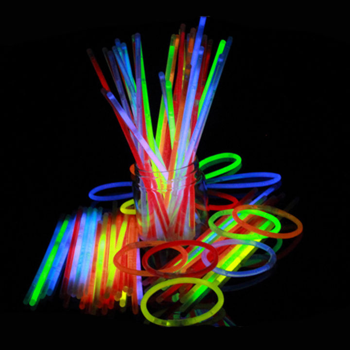 100pcs-party-fluorescence-light-concert-bracelets-necklaces-neon-wedding-bright-colorful-glow-sticks