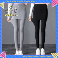 【จัดส่งที่รวดเร็ว✨】Women Skirted Leggings Large Size Warm Breathable Casual Yoga Legging Pants With Skirts