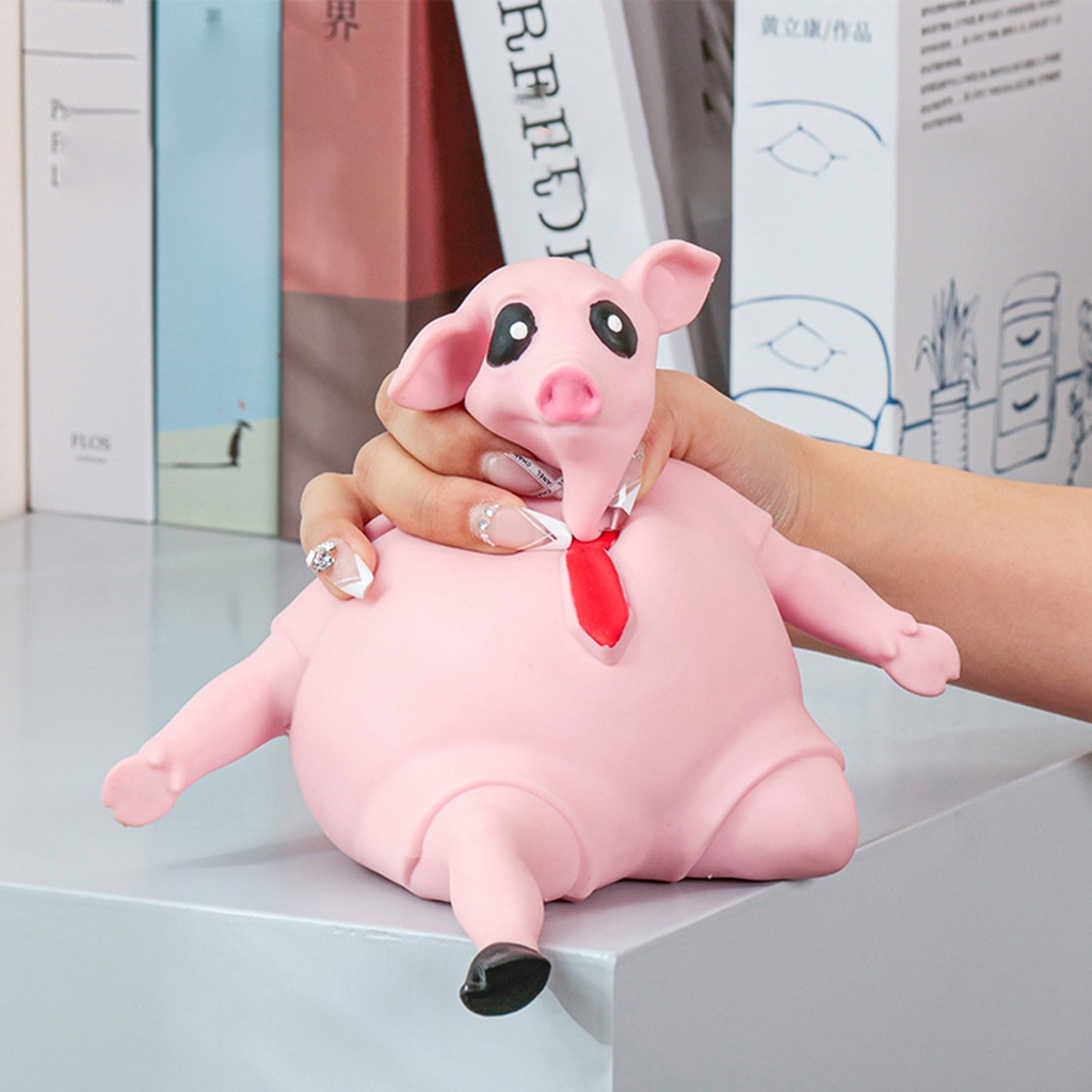 beautiful station Pink Pig ของเล่นบีบอัด ของเล่นบรรเทาความเครียด หมูสีชมพู บของเล่นคลายเครียด