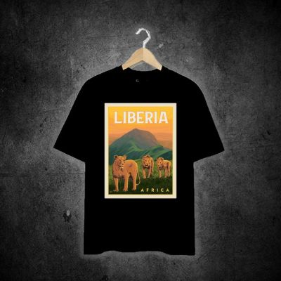 LIBERIA (AFRICA VINTAGE TRAVEL) Printed t shirt unisex 100% cotton