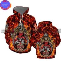 Xzx180305  Firefighter Custom Text All Over Print hoodies For Men &amp; Women CN1336 (Private Chat Free Name&amp;Logo Change)