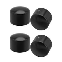 3 Pair Black Front Axle Nut Cover Cap for Softail Sportster Road Vrod