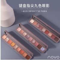 NOVO อายแชโดว์เก้าสี อายแชโดว์แบบกำมะหยี่เงางาม อายแชโดว์กันน้ำ 5283**ของแท้ พร้อมส่ง