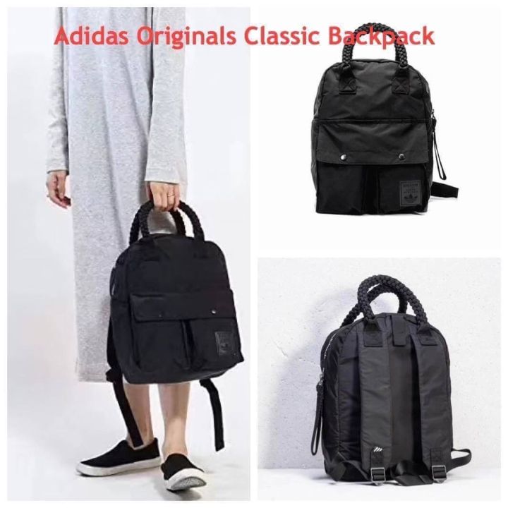 กระเป๋าสะพาย-adidas-classic-shoulder-bag-amp-backpack-วัสดุnylon-น้ำหนักเบา-เพิ่มความแข็งแรงด้วยหูถักทั้งเส้น-ด้านในโลโก้สกรีนบนลงตัวผ้