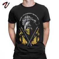 Awesome Mens T-Shirts Mortal Kombat T Shirts Scorpion MK11 New Cotton Clothes Best Gift Idea Faddish Fighting Game Tee Shirt