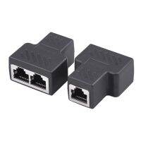 【cw】 RJ45 network connector tee head extension 1 2 adapter tap 【hot】 !