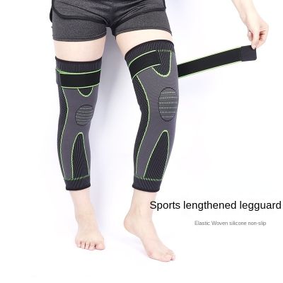 ที่อุ่นขารัดน่องขาสำหรับผู้ชายและผู้หญิงผ้ายืดหยุ่นได้แถบสีเขียวเหลือง