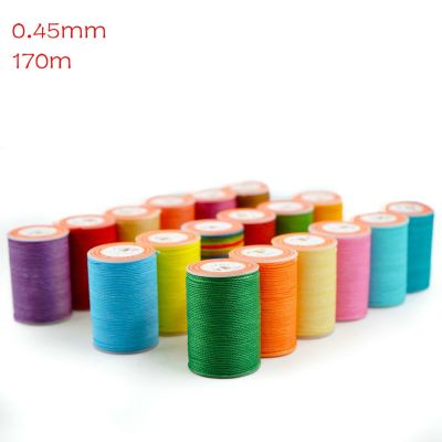 170m Waxed Thread round polyester diy Hand Knitting String Strap Necklace Rope Bead Sewing Craft for Leather Caft Stitching 0.45