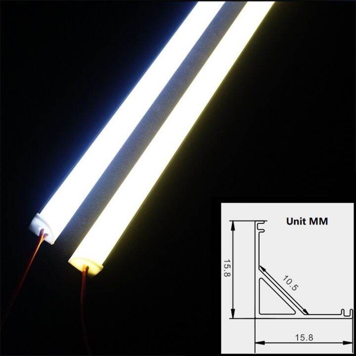 5-pack-12vdc-led-corner-under-closet-stripdiode-curved-spotless-diffuser-20inch-50cm-45degree-connective-v-cabinet-bar-light