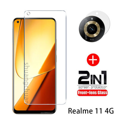 2IN1สำหรับ Realme 11 4G กระจกเทมเปอร์ Realme 11 5G ฟิล์มปกป้องหน้าจอ + ปกป้องหน้าจอป้องกันหน้าจอเลนส์หลัง