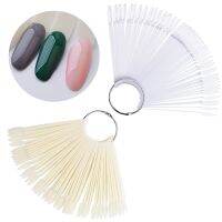 50Pcs/Bag ABS Fake Nail Swatch Sticks Accessories Round Shape Template for Polish 2023 False Props Press on Nails