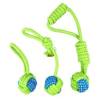 Dog Toy dog accessories Cotton Rope Molar Rope Ball Color Single Ring Pet Chew Dog Clean Teeth Outdoor Training Fun Cat dog Toys