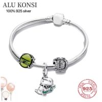 100925 Sterling silver European Fashion Charm Beaded celet DIY Bangle For Women Couples Lover Original Gift Jewelry