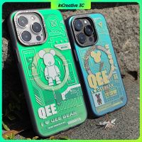 Qee เคสไอโฟน 14 pro max magnetic case เคสโทรศัพท์มือถือ ผิวด้าน กันกระแทก แต่งกลิตเตอร์ ไล่โทนสี สําหรับ iPhone 14 13 Pro Max