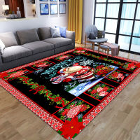 3D Christmas Printing Home Carpets for Living Room Bedroom Area Rugs Kitchen Mat Welcome Doormats Washable Xmas Decor Floor Rug