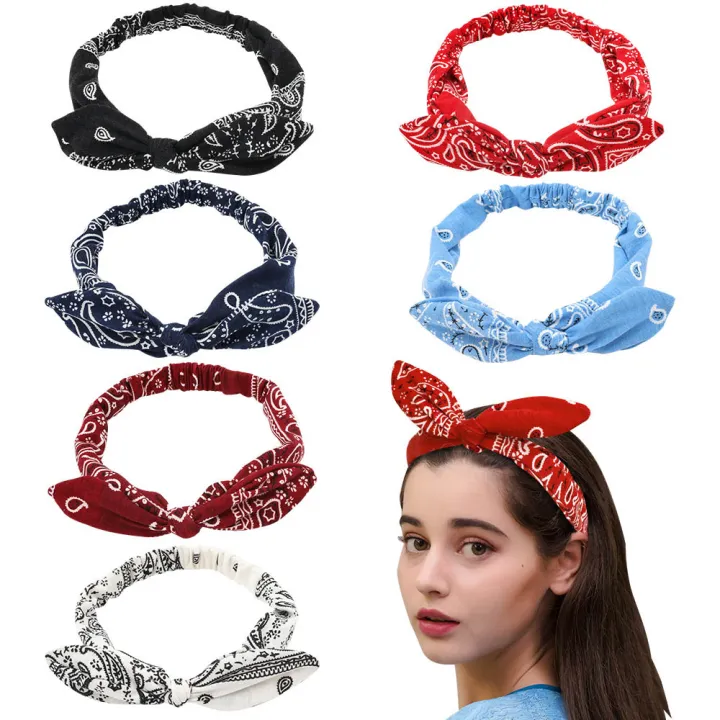 OKDEALS Hair Accessories Vintage Elastic Cross Knot Headbands Bandanas