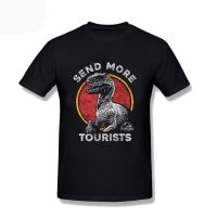 Jurassic Park Send More Tourists Raptor Graphic Tee Shirts Hip Hop T Shirts MenS 3Xl Male Print Cotton Short Sleeve Tops Tshirt S-4XL-5XL-6XL